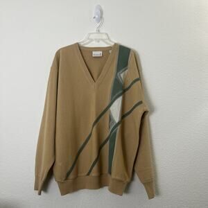 VTG GABICI Mens Sweater XL Wool Blend Comfort V Neck